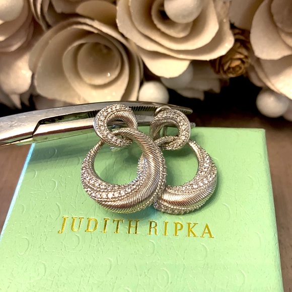 Retired Judith Ripka earrings - Picture 2 of 6